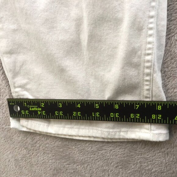 Riders By Lee Women Capri Jeans 12 Medium Straight Leg Casual White Denim Summer - Picture 8 of 15